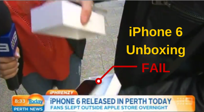 iPhone 6 Unboxing FAIL