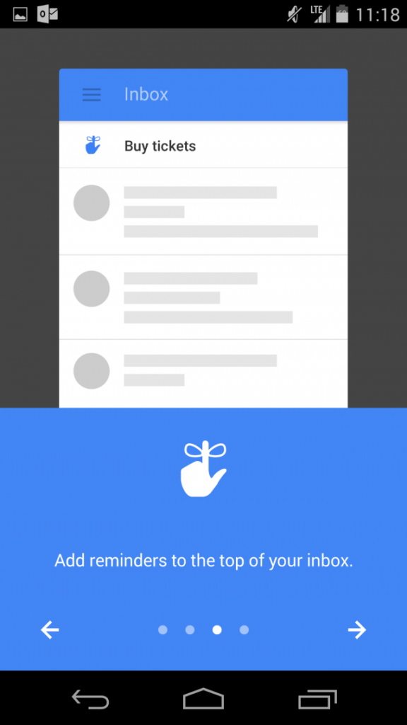 Google Inbox by Gmail Reminders to the Top
