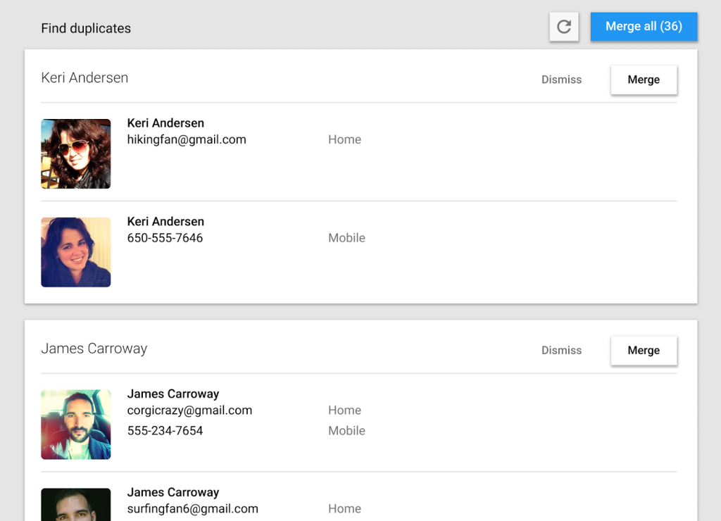 New Google Contacts
