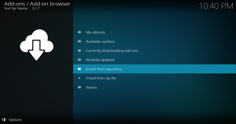 Select Install from Repository