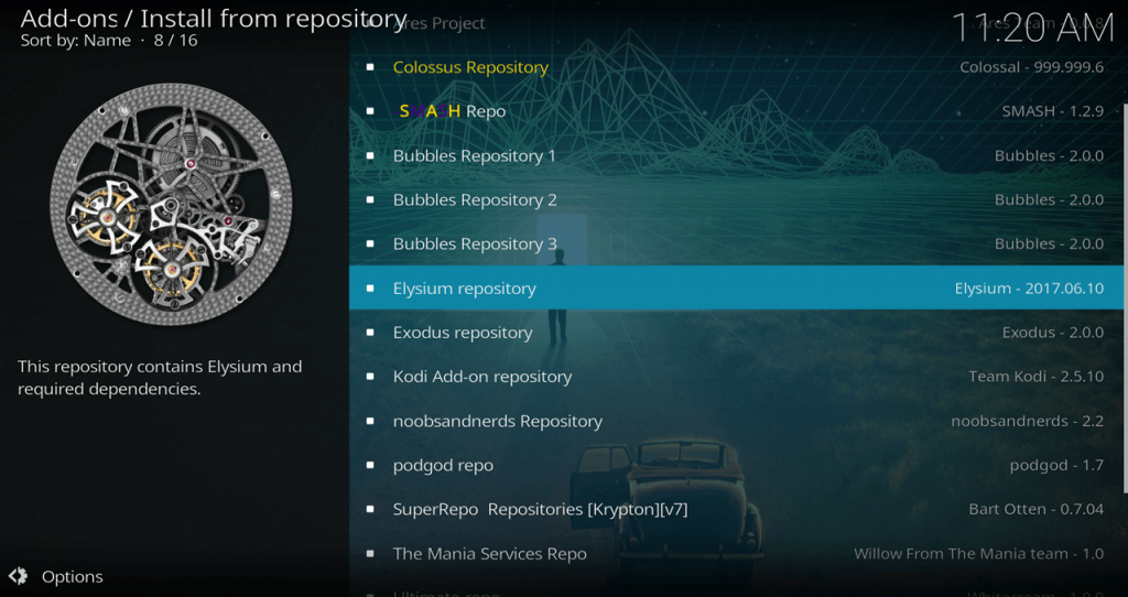 Install from Repository > Elysium Repository