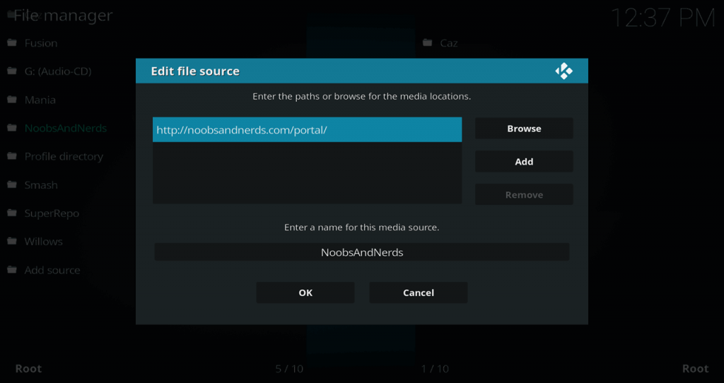 Enter NoobsAndNerds Repo URL and name