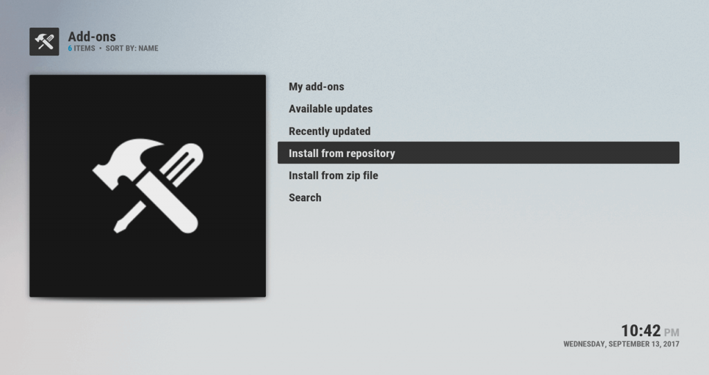 Kodi 17 Arctic Zephyr Add-on Browser