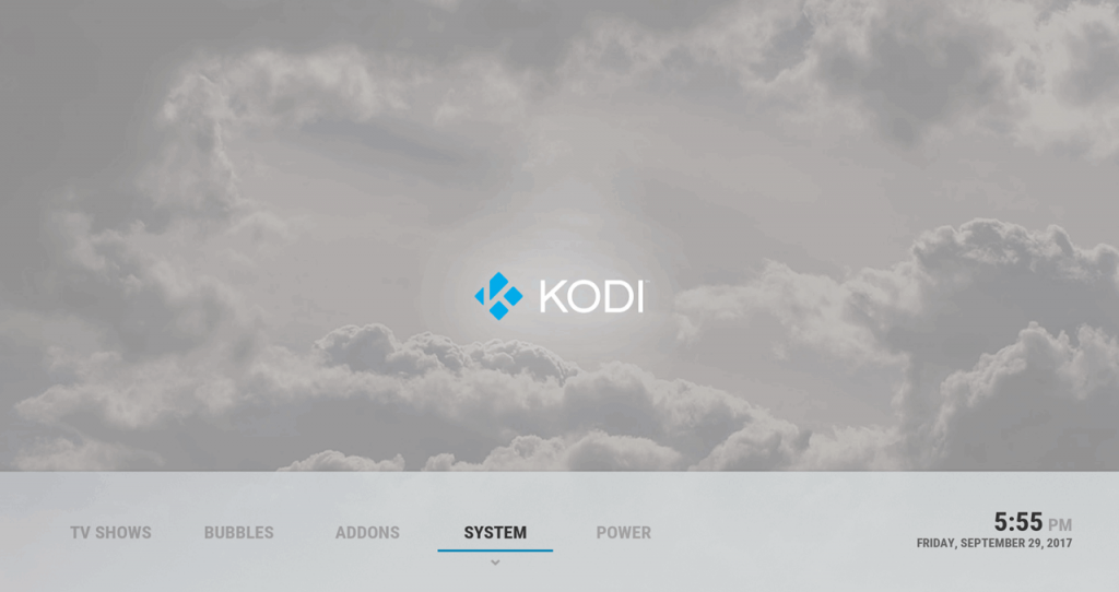 Arctic Zephyr Skin: System Menu Item