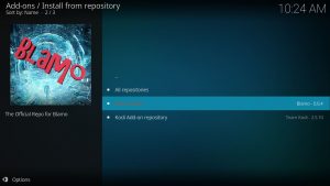Add-ons Install from repository Blamo Repo