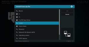 Install from zip file Fusion source