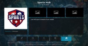 Install SportsHub Add-on