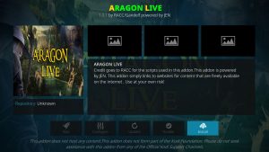 Install Aragon Live Add-on