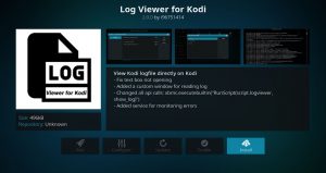 Install Log Viewer for Kodi