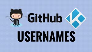 GitHub Usernames Kodi