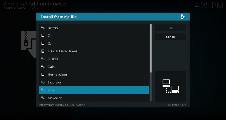 Install from Zip File – Lucy