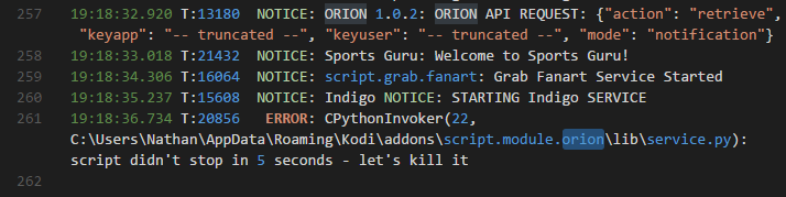 script.module.oriion lib service.py script didn't stop in 5 seconds - let's kill it