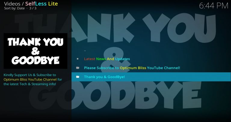 SelfLess Lite Thank You & Goodbye