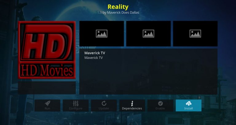 Install Reality Kodi Add On