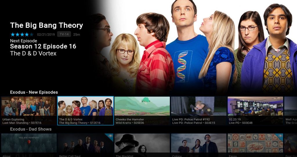 Home Screen Using Netflix Bingie Mode Layout