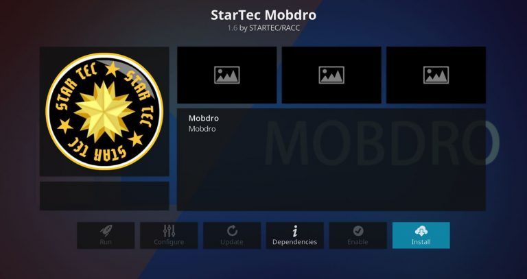 Install StarTec Mobdro Add On