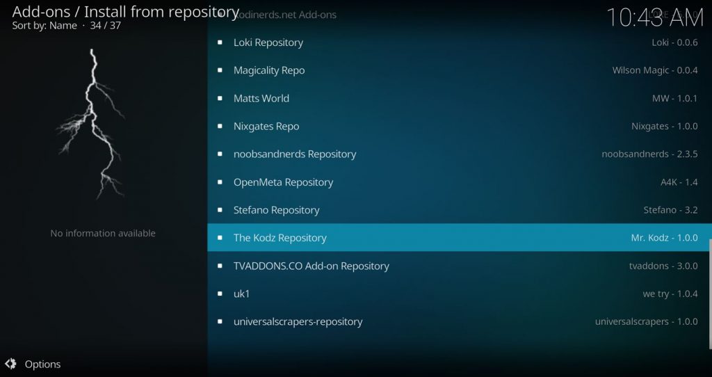 Install From The Kodz Repo