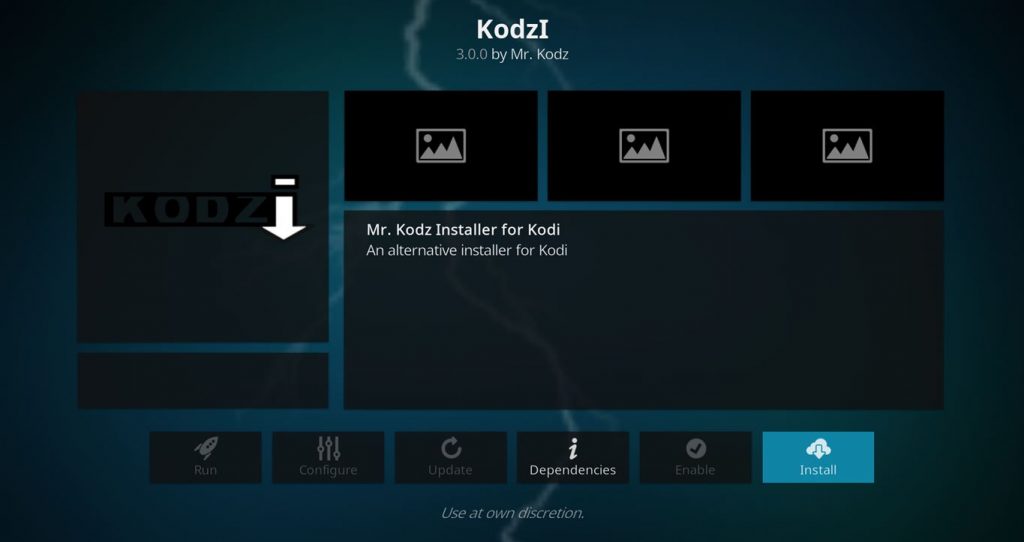 Install The KodzI Add On