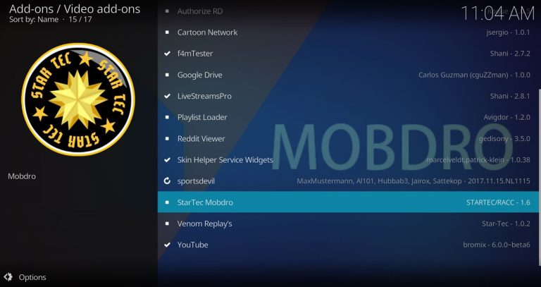 StarTec Mobdro Add On