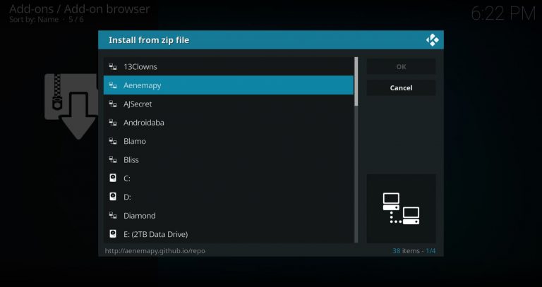 Install Zip From Aenemapy File Source