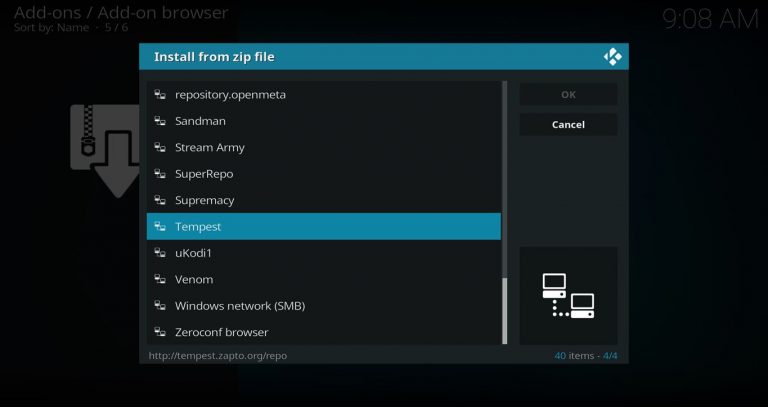 Install From Tempest File Source