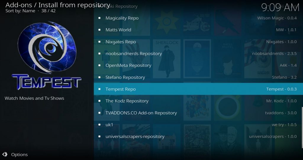 Install From Tempest Repo