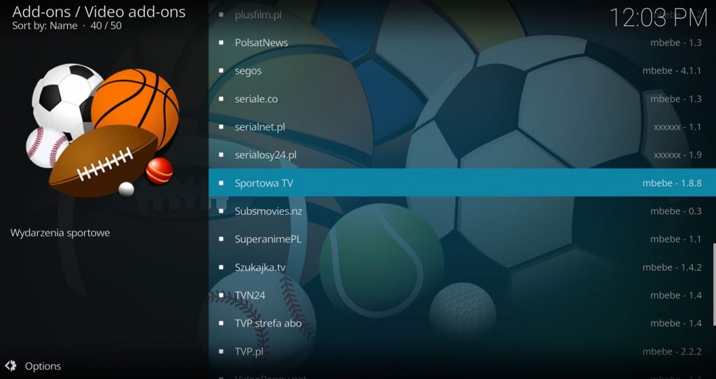 Sportowa TV Kodi Add On