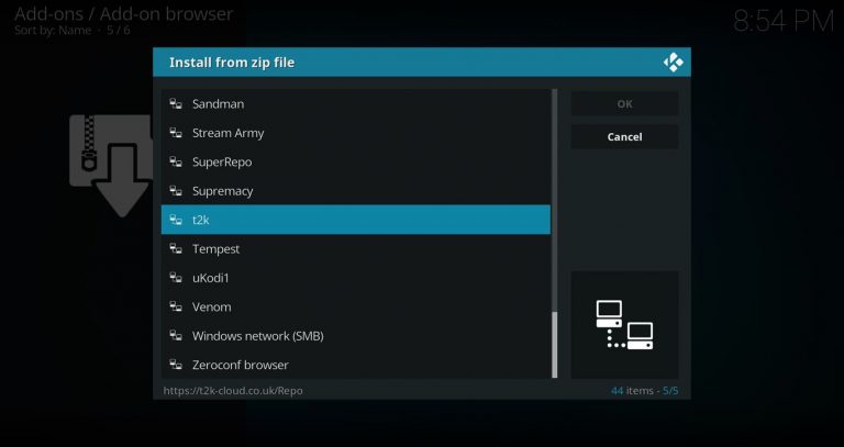 Install Zip From T2k File Source