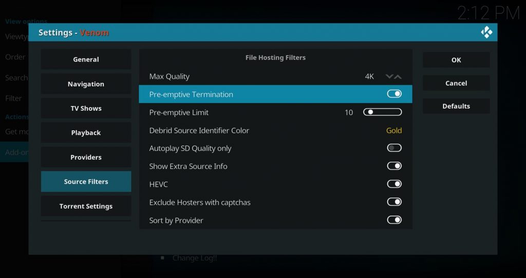 Venom Preemptive Termination