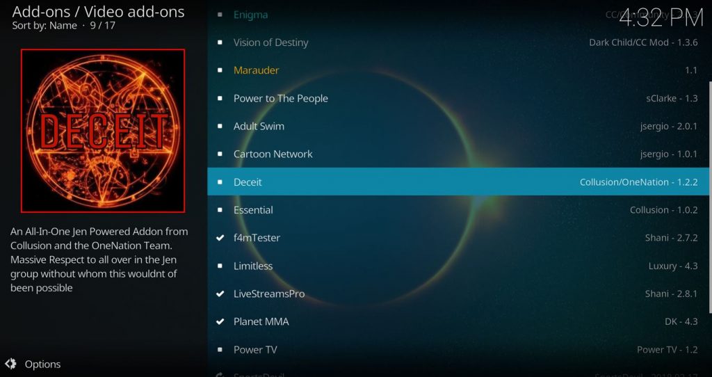 Deceit Kodi Add On