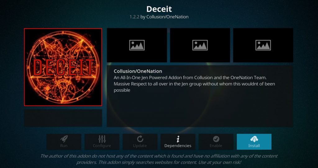 Install Deceit On Kodi