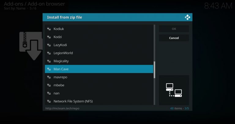 Install Zip From Man Cave Source