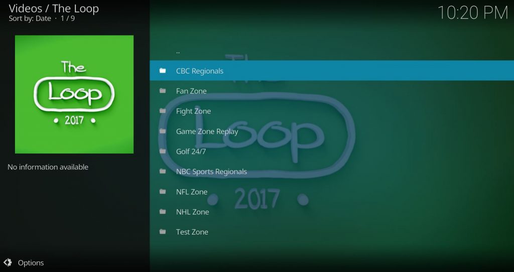 The Loop Main Menu