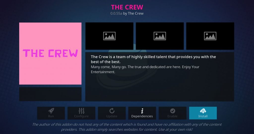 Install The Crew Add On