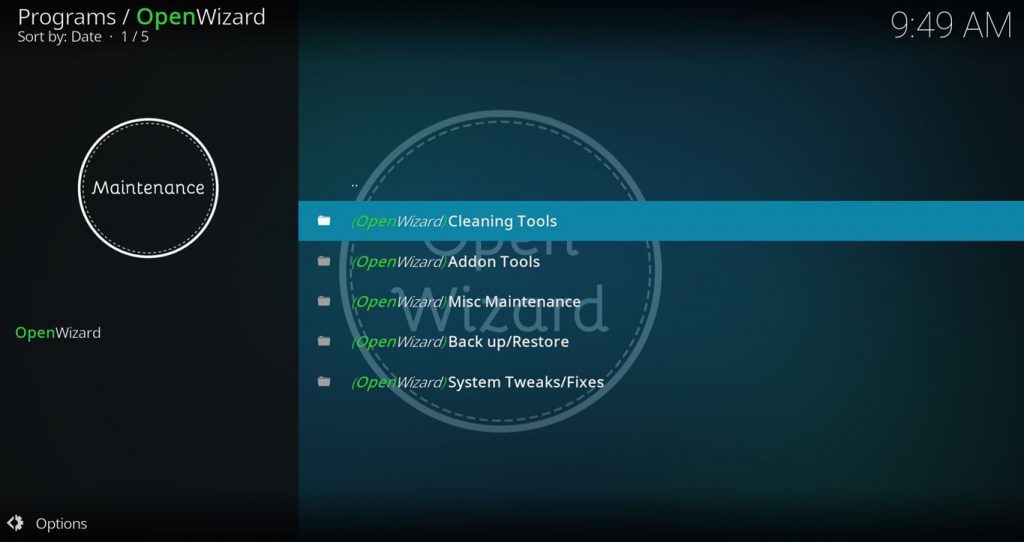 OpenWizard Maintenance